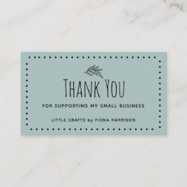 Vielen Dank für die Unterstützung meines kleinen U Visitenkarte