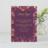 Vielen Dank für die violetten Blumen- Einladung (Stehend Vorderseite)