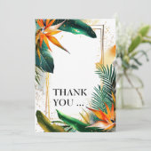 Vielen Dank für die Vögel des Paradieses Bliss Dankeskarte (Stehend Vorderseite)