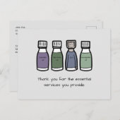"Vielen Dank für die wesentlichen Leistungen, die Postkarte (Vorne/Hinten)