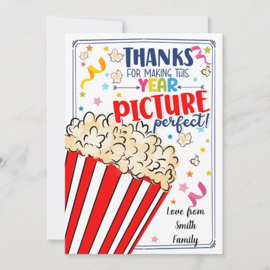 Vielen Dank für ein Foto perfekt Jahr Lehrer Gesch Einladung (Vorderseite)