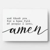 Vielen Dank für eine Zuhause voller Leute, die ich Fotoplatte (Vorderseite)