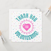 Vielen Dank für Freiwilligentätigkeit, Anerkennung Karte (Vorderseite/Rückseite Beispiel)
