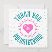Vielen Dank für Freiwilligentätigkeit, Anerkennung Karte (Vorderseite)