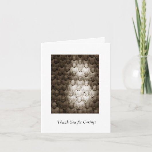 Vielen Dank für gekümmert (für andere) Dankeskarte (Vorderseite)