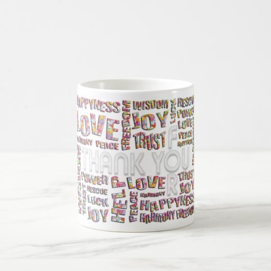 Vielen Dank für ... Herzen Kaffeetasse (Mittel)