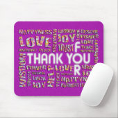 Vielen Dank für ... Herzen | Magenta-Spritzer Mousepad (Mit Mouse)