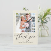 VIELEN DANK FÜR IHNEN Foto modernes kalligraphisch Dankeskarte (Stehend Vorderseite)