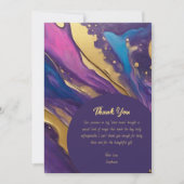 Vielen Dank für Ihr Abstraktes Flow Art- Fuchsia u Einladung (Vorderseite)