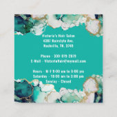 Vielen Dank für Ihr Abstraktes Grünes Elegantes Un Quadratische Visitenkarte (Rückseite)