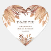 Vielen Dank für Ihr Aufkleber für Ihre Hochzeit (Vorderseite)