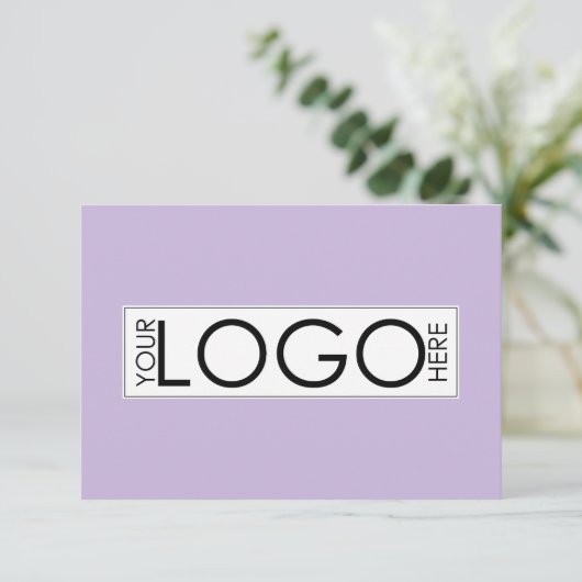 Vielen Dank für Ihr Auftragsgeschäft Lila Dankeskarte (Stehend Vorderseite)