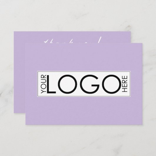 Vielen Dank für Ihr Auftragsgeschäft Lila Dankeskarte (Vorne/Hinten)