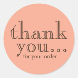 Vielen Dank für Ihr Auftragsgeschäft Runder Aufkleber
