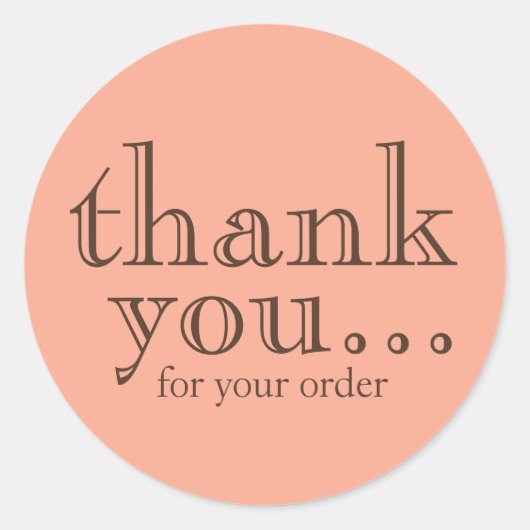 Vielen Dank für Ihr Auftragsgeschäft Runder Aufkleber (Vorderseite)