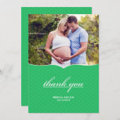 Vielen Dank für Ihr Baby Dusche Foto Flat Card Dankeskarte (Vorne/Hinten)