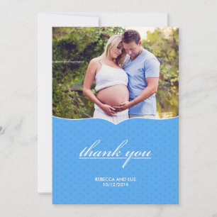 Vielen Dank für Ihr Baby Dusche Foto Flat Card Dankeskarte