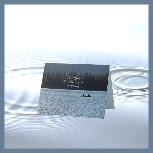 Vielen Dank für Ihr Beileid Fischer am See Dankeskarte