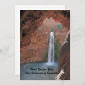 Vielen Dank für Ihr Beileid, Wasserfall Note Card Dankeskarte (Vorne/Hinten)