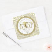 Vielen Dank für Ihr benutzerdefiniertes Alter Funk Quadratischer Aufkleber (Umschlag)