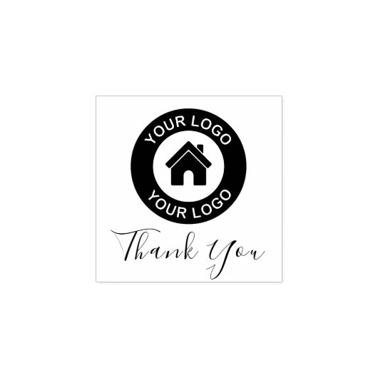 Vielen Dank für Ihr benutzerdefiniertes Firmenlogo Gummistempel (Prägung)