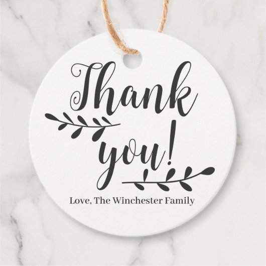 Vielen Dank für Ihr benutzerdefiniertes Skript rus Geschenkanhänger (Vorderseite)