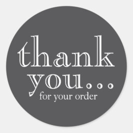 Vielen Dank für Ihr Bestellgeschäft Runder Aufkleber
