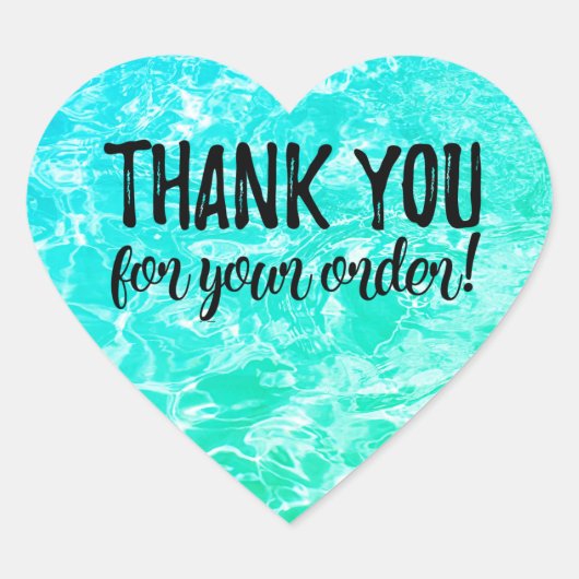 Vielen Dank für Ihr Bestelllabel Herz-Aufkleber (Vorderseite)
