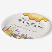 Vielen Dank für Ihr Bienengesang hier Plate Pappteller (Schrägansicht)