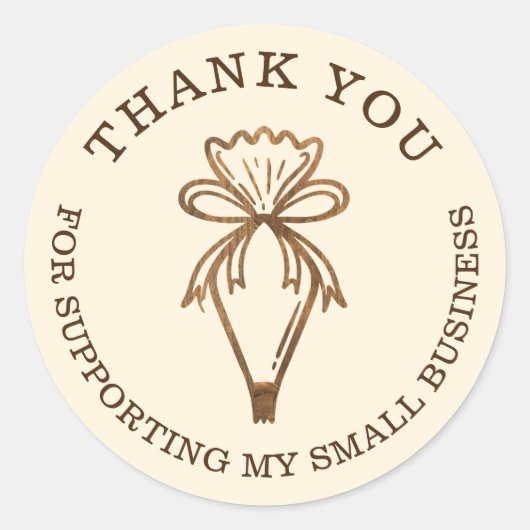 Vielen Dank für Ihr Business Bakery Patisserie Bag Runder Aufkleber (Vorderseite)
