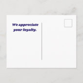 Vielen Dank für Ihr Business Blue Kundenempfehlung Postkarte (Rückseite)