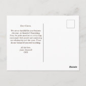 Vielen Dank für Ihr Business Erntedank Blätter Postkarte (Rückseite)