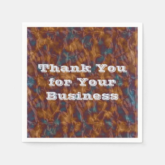 Vielen Dank für Ihr Business Gold Blue Beruflich Serviette (Vorderseite)