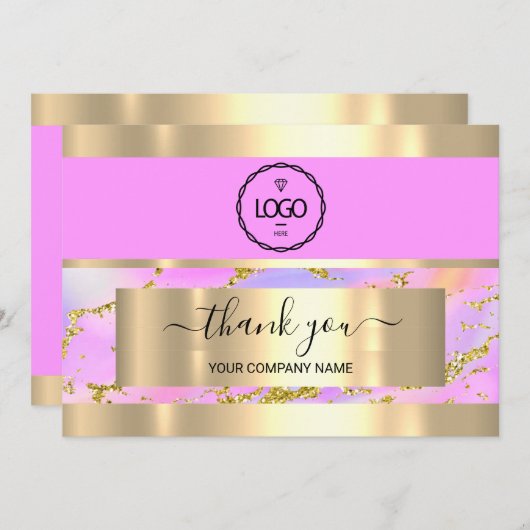 Vielen Dank für Ihr Business Insert Card Holograph Einladung (Vorne/Hinten)