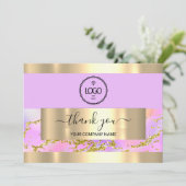 Vielen Dank für Ihr Business Insert Card Holograph Einladung (Stehend Vorderseite)