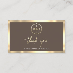 Vielen Dank für Ihr Business Insert Logo Gold Bro Visitenkarte