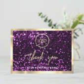 Vielen Dank für Ihr Business Insert Logo Gold Marb Einladung (Stehend Vorderseite)