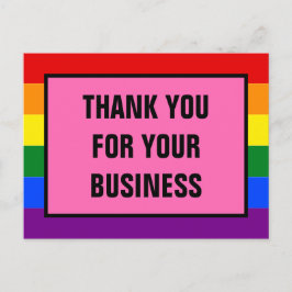 Vielen Dank für Ihr Business LGBT Kunden Rainbow P Postkarte