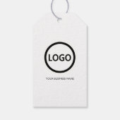 Vielen Dank für Ihr Business Logo Label Einfach mo Geschenkanhänger (Rückseite)