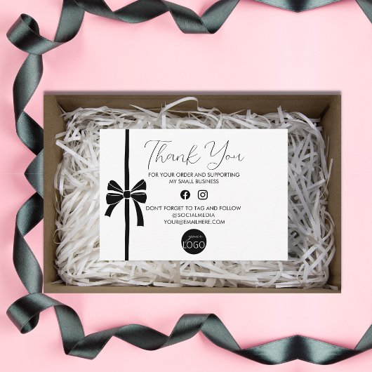 Vielen Dank für Ihr Business-Logo-Paket Begleitkarte