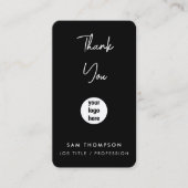 Vielen Dank für Ihr Business Logo QR Code Blush Bl Visitenkarte (Vorderseite)