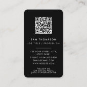 Vielen Dank für Ihr Business Logo QR Code Blush Bl Visitenkarte (Rückseite)