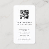 Vielen Dank für Ihr Business Logo QR Code Social M Visitenkarte (Rückseite)