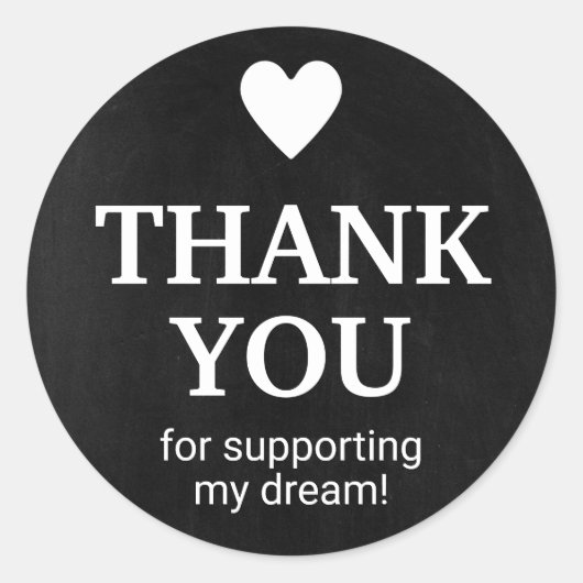 Vielen Dank für Ihr Business Package Envelope Runder Aufkleber (Vorderseite)