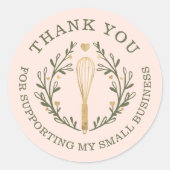 Vielen Dank für Ihr Business Pink Bäckerei Whisky Runder Aufkleber (Vorderseite)