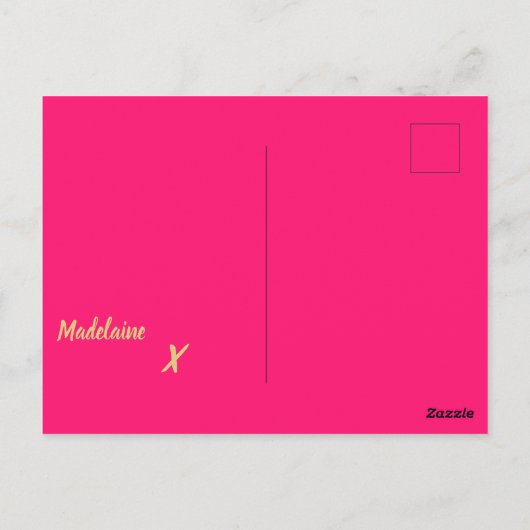 Vielen Dank für Ihr Business Pink Gold Personal Postkarte (Rückseite)