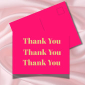 Vielen Dank für Ihr Business Pink Gold Personal Postkarte