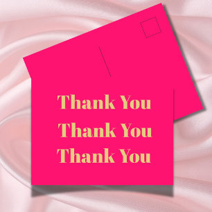 Vielen Dank für Ihr Business Pink Gold Personal Postkarte