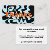 Vielen Dank für Ihr Business Rabatt Blue Bright Or Visitenkarte (Vorne/Hinten)