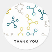 Vielen Dank für Ihr Business Science-Moleküle Runder Aufkleber (Vorderseite)